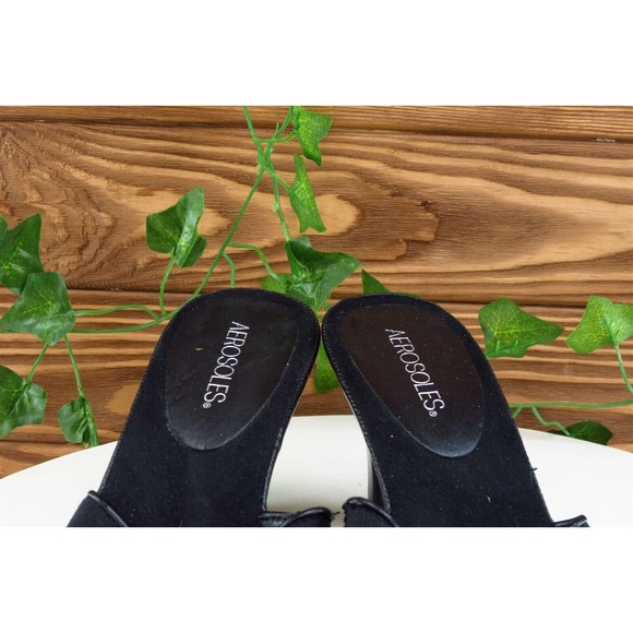 Aerosoles Sz 9.5 M Black Slide Fabric Women Sandals‎ - Picture 3 of 7